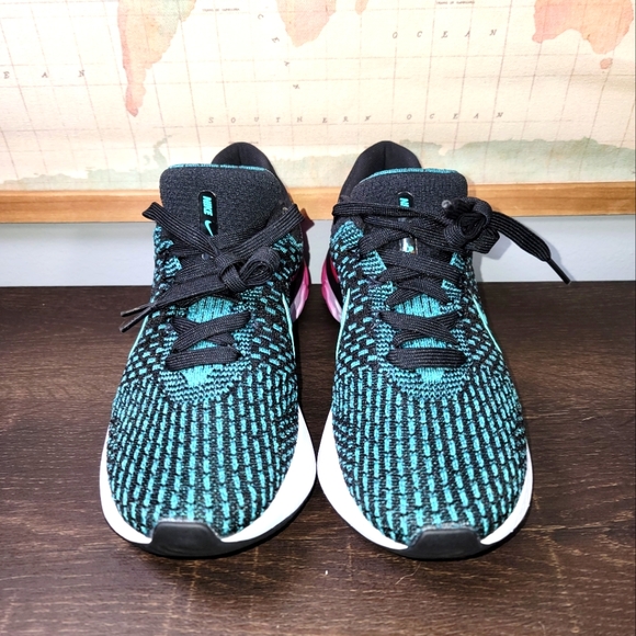 BRAND NEW Nike React Infinity Run Flyknit 3 Black Pink Turquoise Women's Size 8 - Picture 2 of 5